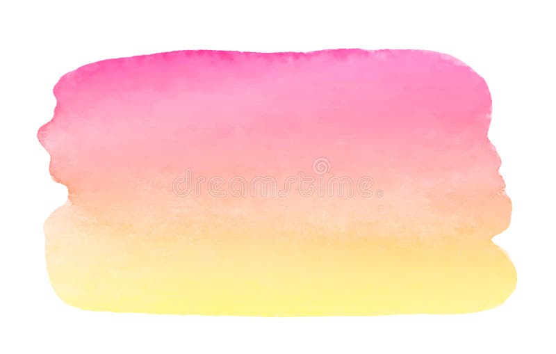 Künstlerischer gelber rosa Bürstenanschlag des Aquarells vektor abbildung