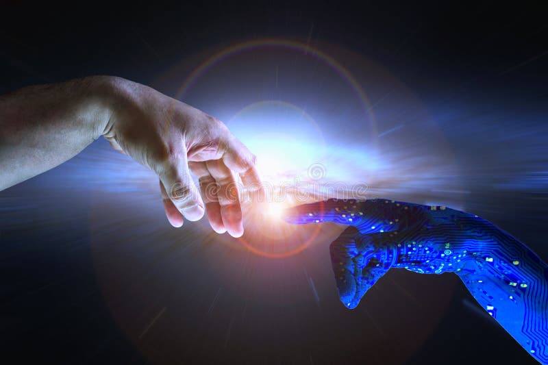 Künstliche Intelligenz-Konzept AI und Menschlichkeit