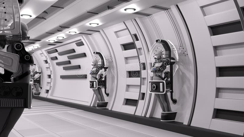 Künstliche Intelligenz. kybernetisches Labor. vektor abbildung
