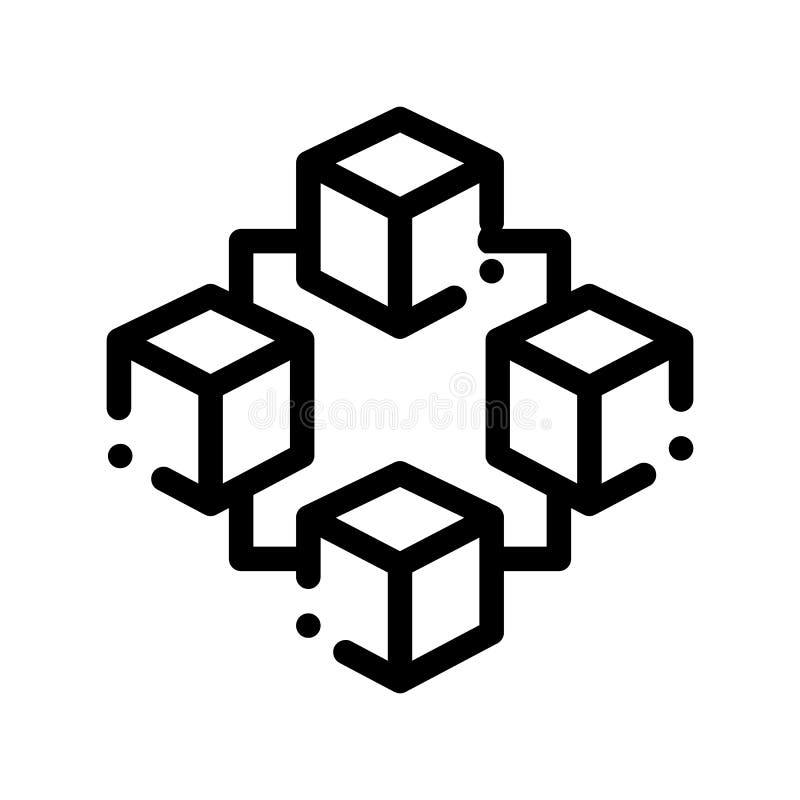 Künstliche Intelligenz-Vektor-Ikone Blockchain lizenzfreie abbildung Künstliche Intelligenz-Vektor-Ikone Blockchain lizenzfreie abbildung