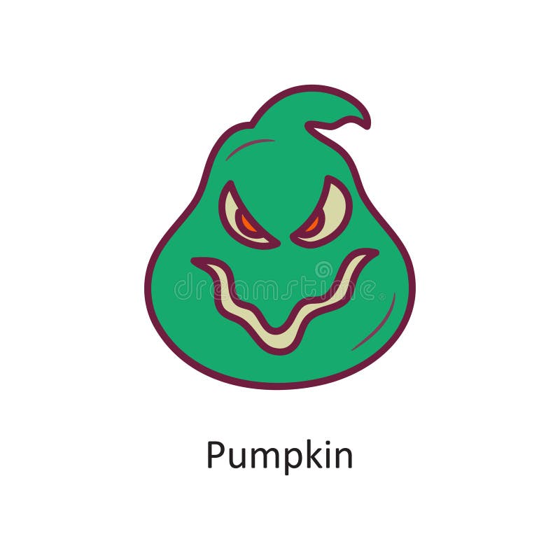 Kürbisvektor Füllen Icon Design Abbildung. halloween Symbol auf weißem Hintergrund eps 10 file
