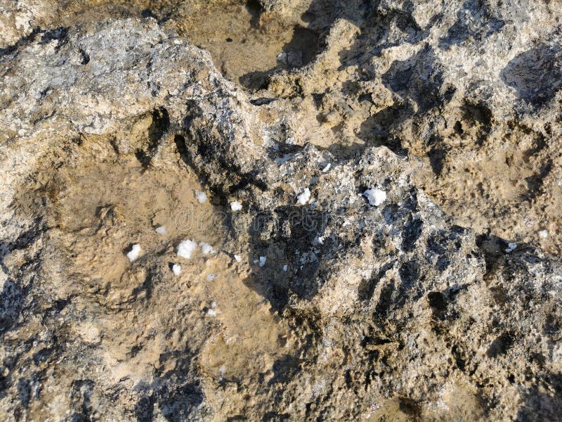 Küste des Mittelmeers lang gefrorene Lava. Hintergrund. Es sieht aus wie eine außerirdische Landschaft stockbilder