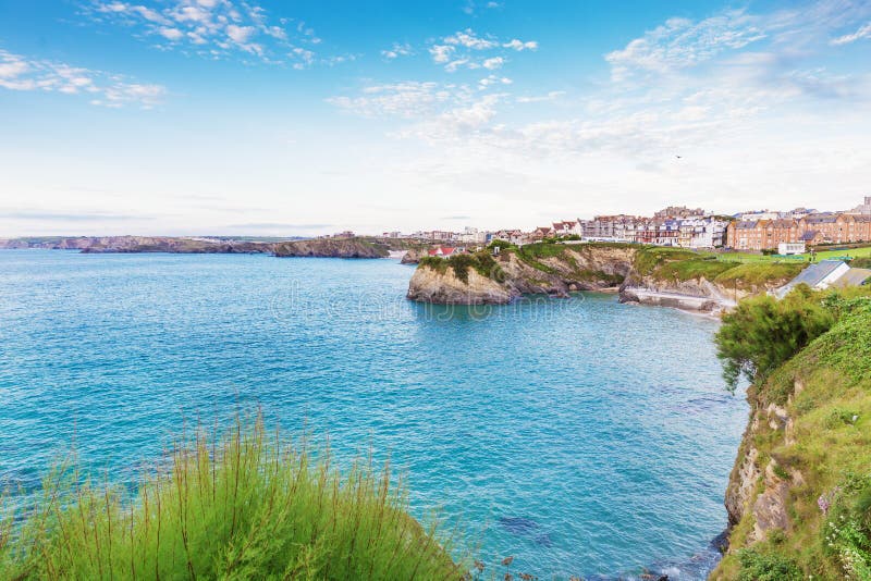 Küste Newquay Atlantik, Cornwall, England lizenzfreie stockfotos Küste Newquay Atlantik, Cornwall, England lizenzfreie stockfotos