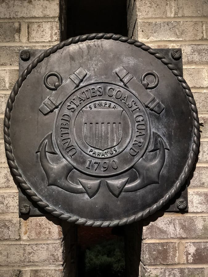 United States Coast Guard Shield at the Mount Pleasant War Memorial, Mount Pleasant, SC. United States Coast Guard Shield at the Mount Pleasant War Memorial, Mount Pleasant, SC.