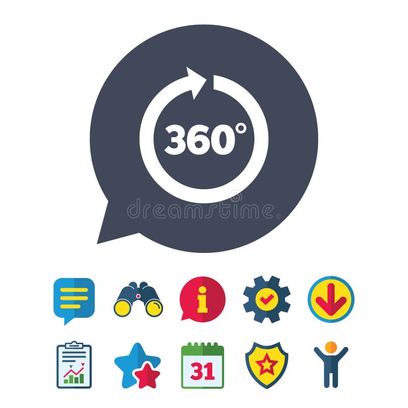 Kąt 360 stopni szyldowej ikony Geometrii matematyki symbol royalty ilustracja Kąt 360 stopni szyldowej ikony Geometrii matematyki symbol royalty ilustracja