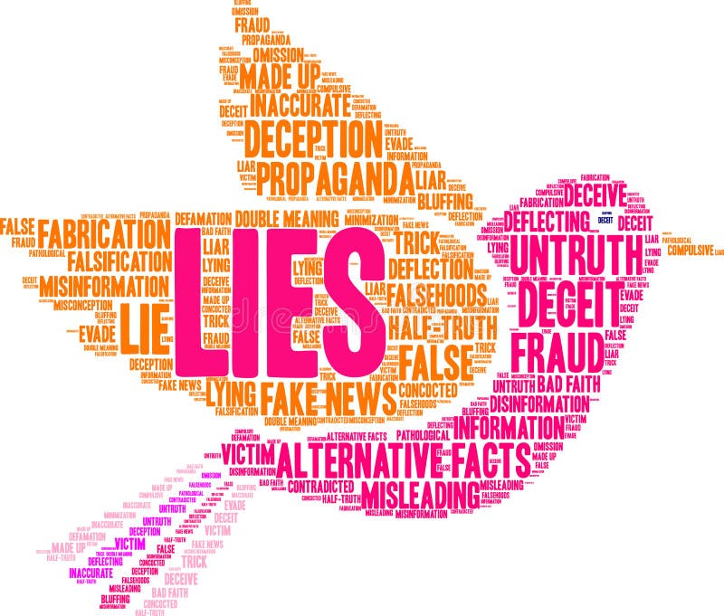 Lies word cloud on a white background. Lies word cloud on a white background.