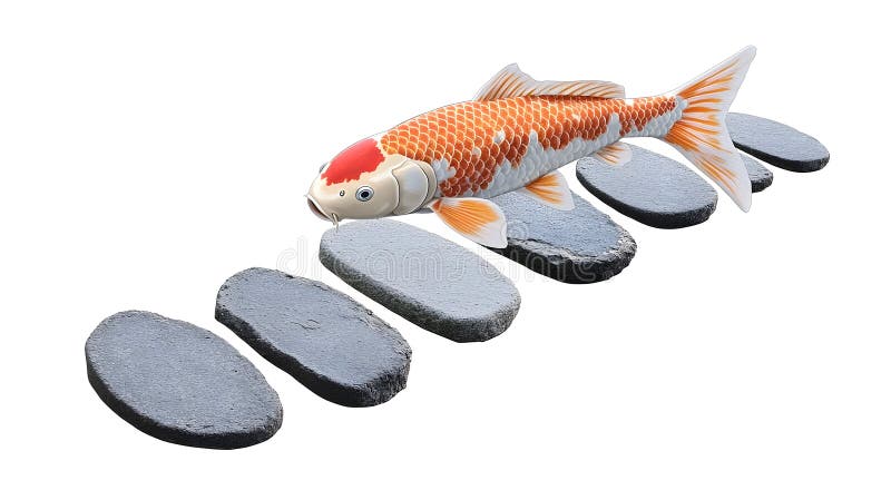 Kōi Stepping Stones ilustracja wektor