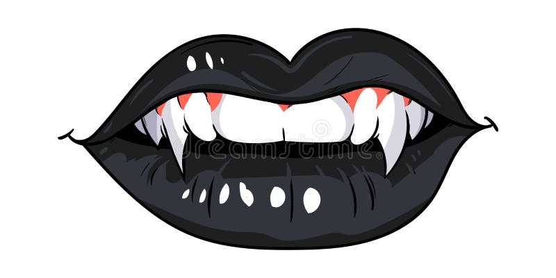 Lábios com dentes de vampiro vector padrão sem emenda para o halloween.  fundo de desenhos animados para papel de parede, embalagem, embalagem e  pano de fundo.