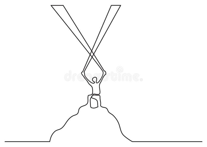 Desenho De Linha Contínuo Peças Xadrez Design Minimalista Isolado