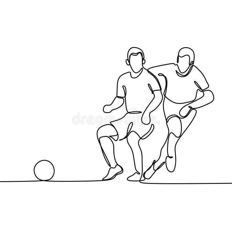 Ilustração De Jogo De Esporte De Dois Jogadores De Futebol PNG