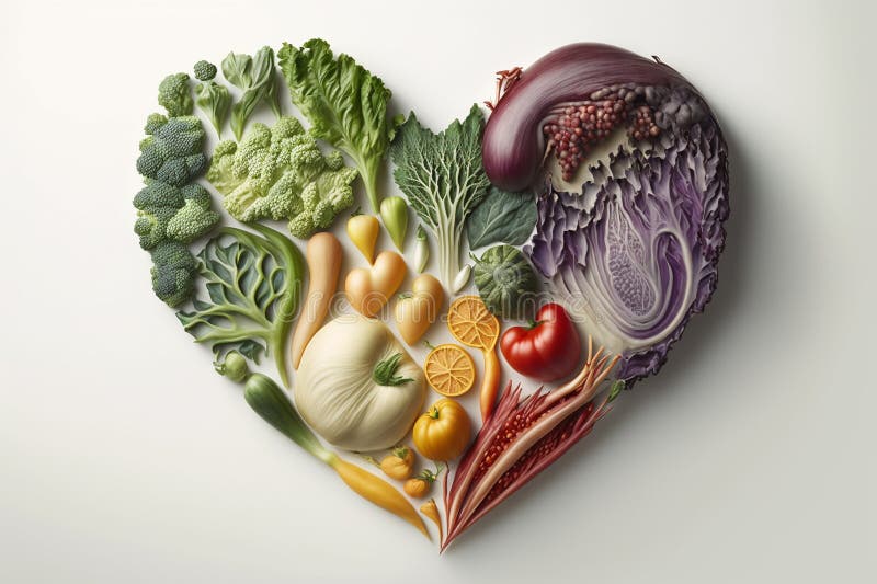 Fruits Et Légumes De Forme De Coeur De Concept De Régime Photo