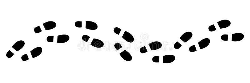 Con descuento Proporcional Línea De Huellas Negras Aisladas En Fondo Blanco. Zapatos De Pie  Ilustración del Vector - Ilustración de fondo, camino: 205455977