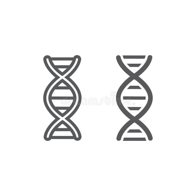 Línea De La DNA E Icono Del Glyph, Cromosoma Y Biología, Muestra Genética,  Gráficos De Vector, Un Modelo Linear En Un Fondo Blanc Ilustración del  Vector - Ilustración de molécula, hélice: 142254561