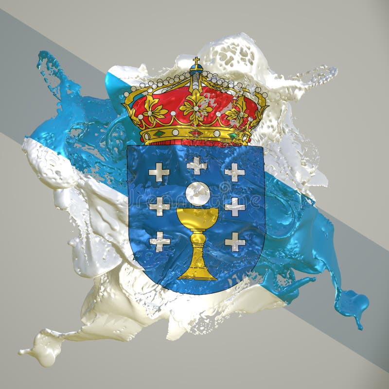 Icono De La Bandera De Galicia Stock de ilustración - Ilustración de  aislado, naturalizado: 133582803