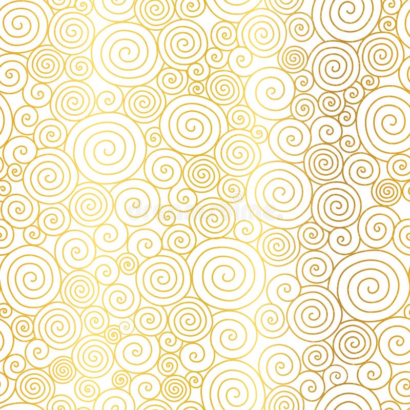 L'abrégé sur blanc d'or vecteur tourbillonne fond sans couture de modèle Grand pour le tissu élégant de texture d'or, cartes, épo illustration libre de droits