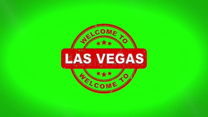 L'accueil vers LAS VEGAS a signé emboutir l'animation en bois de timbre des textes illustration libre de droits