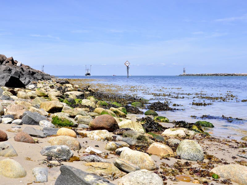 Rocky stoned covered shoreline of Montauk beaches in Long Island, NY. Rocky stoned covered shoreline of Montauk beaches in Long Island, NY.