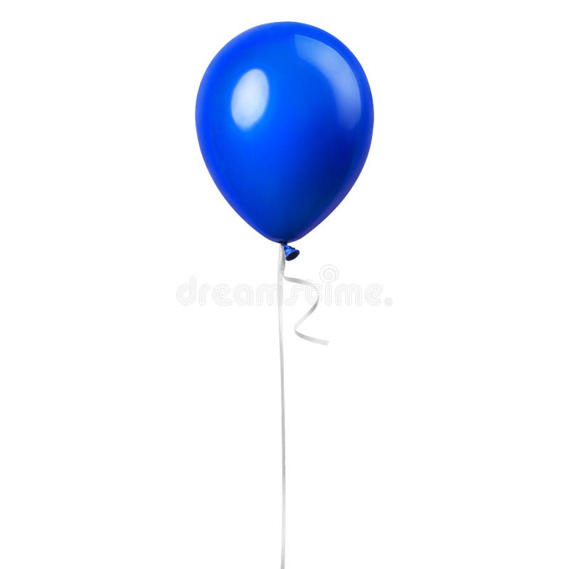 Palloncino blu isolato immagine stock