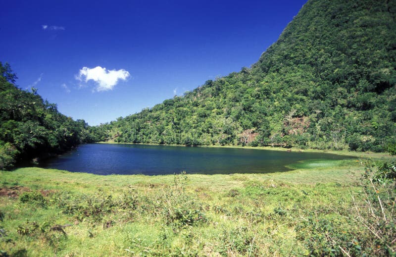 The mountain Landscape on the Island of Anjouan on the Comoros Ilands in the Indian Ocean in Africa. The mountain Landscape on the Island of Anjouan on the Comoros Ilands in the Indian Ocean in Africa.