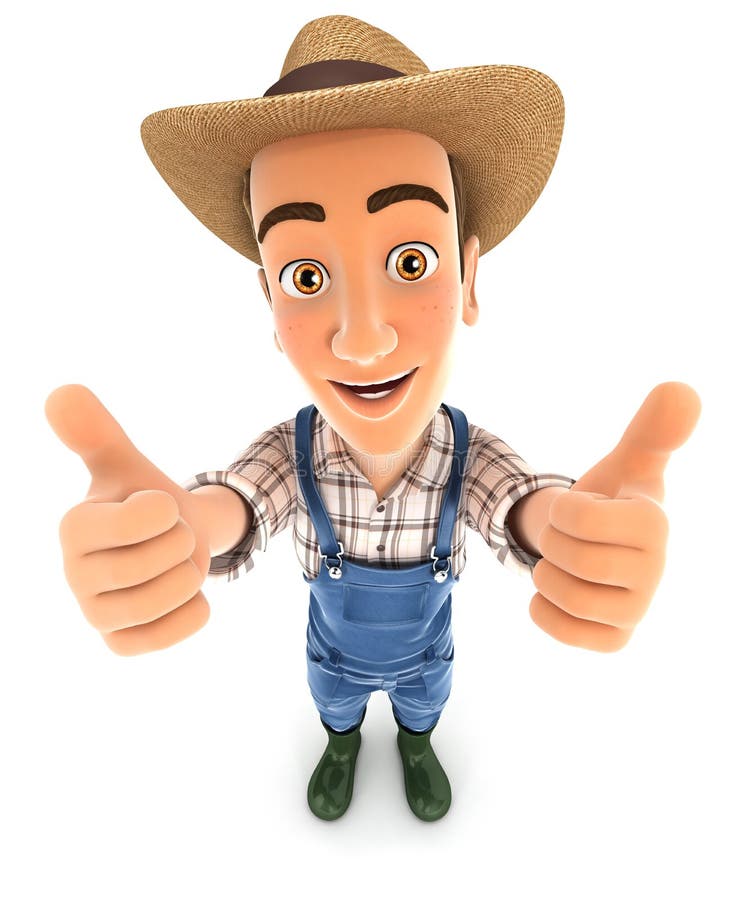 l'agriculteur 3d manie maladroitement illustration stock l'agriculteur 3d manie maladroitement illustration stock