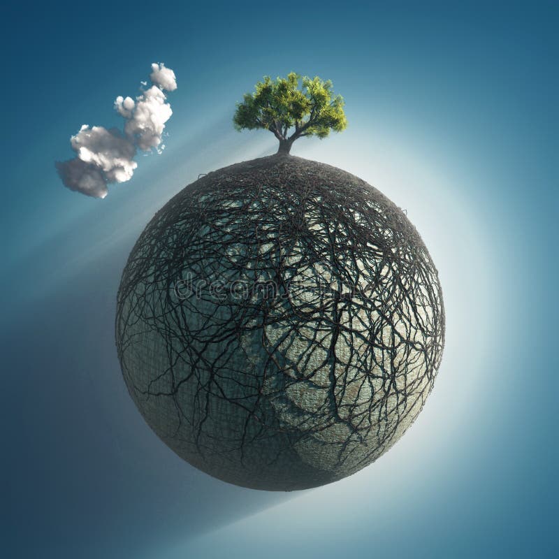 L'albero sradica la copertura del pianeta
