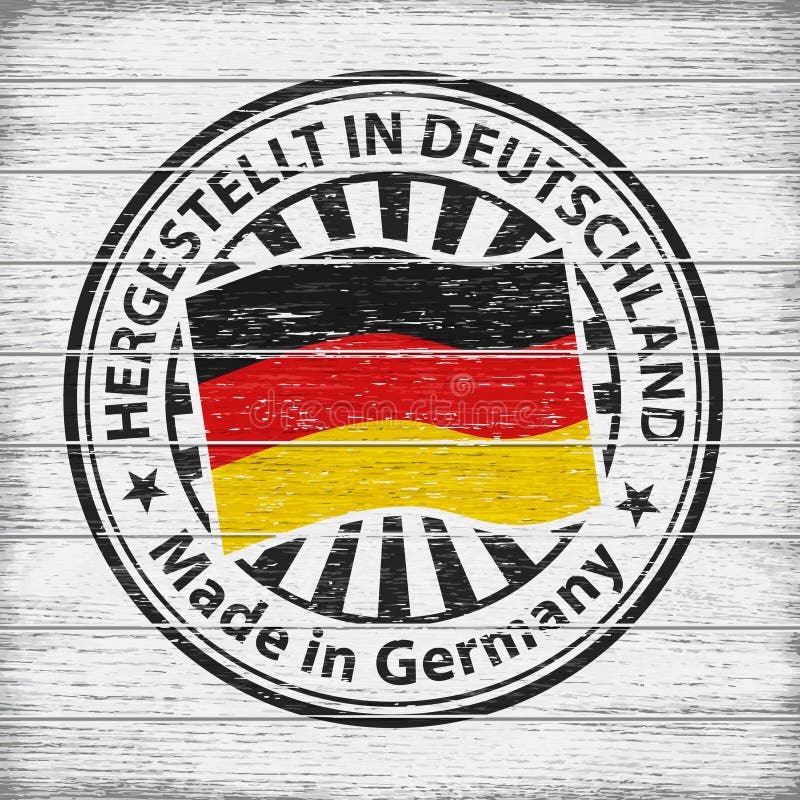 l'Allemagne a effectué Estampille sur le fond en bois illustration stock l'Allemagne a effectué Estampille sur le fond en bois illustration stock