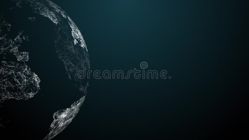 L'animation de rotation de boucle de globe terrestre a établi des rapports illustration libre de droits