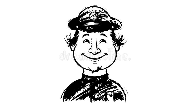 L'animation forme un croquis de l'icône du poste illustration de vecteur