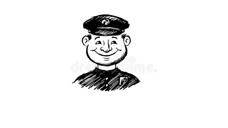 L'animation forme un croquis de l'icône du poste illustration de vecteur