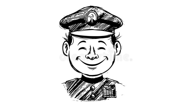 L'animation forme un croquis de l'icône du poste illustration stock