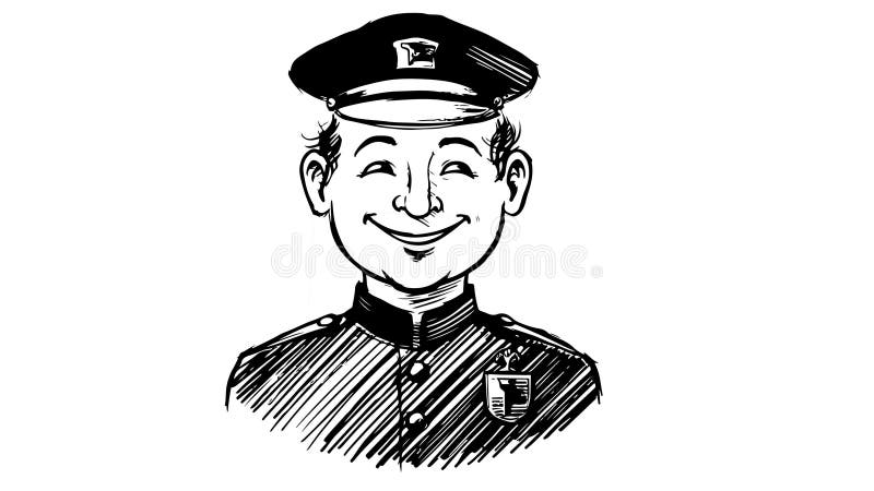 L'animation forme un croquis de l'icône du poste illustration stock