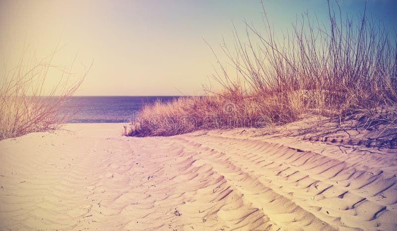 Vintage filtered beach, nature background or banner. Vintage filtered beach, nature background or banner.