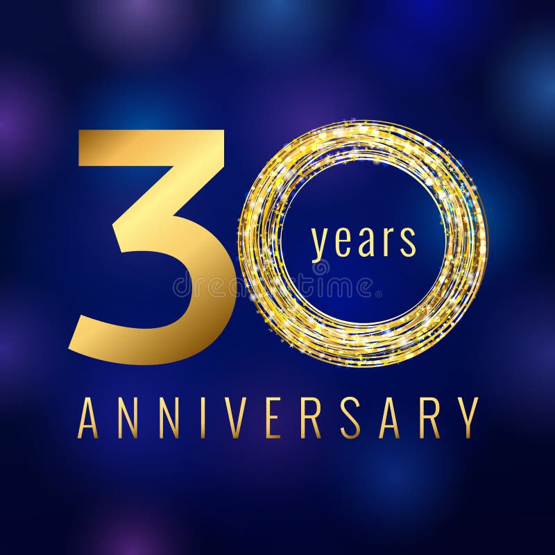 L'anniversario oro di numero di 30 anni ha colorato il logo di vettore royalty illustrazione gratis L'anniversario oro di numero di 30 anni ha colorato il logo di vettore royalty illustrazione gratis