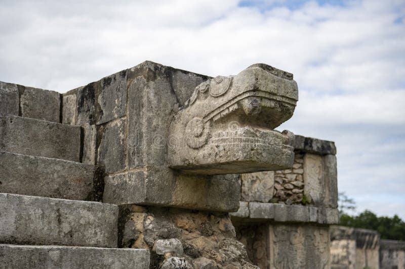 L'antico sindaco rovina il viaggio di Chichen itza messico immagine stock