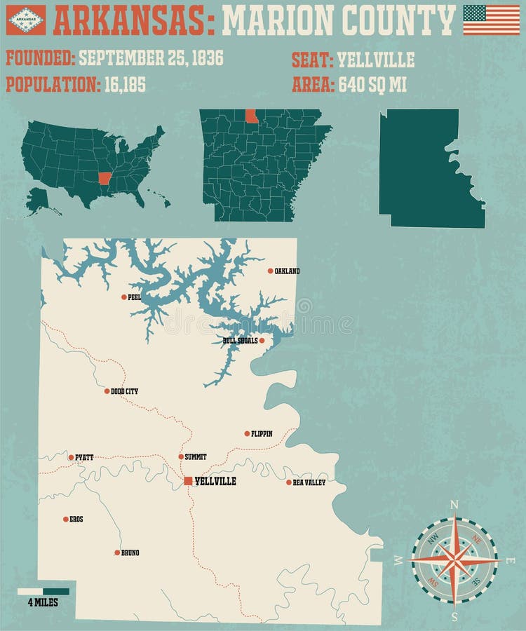 L'Arkansas Marion County illustration de vecteur. Illustration du