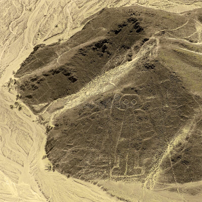 L'astronaute, lignes de Nazca, Pérou photos stock L'astronaute, lignes de Nazca, Pérou photos stock