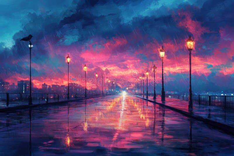 L'autostrada Celestiale illustrazione vettoriale
