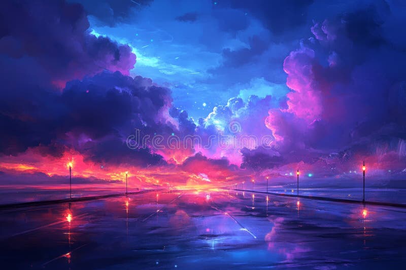 L'autostrada Celestiale illustrazione vettoriale