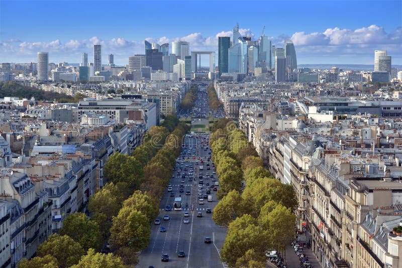L'avenue De La Grande Armee. Photo stock - Image du defense, grand