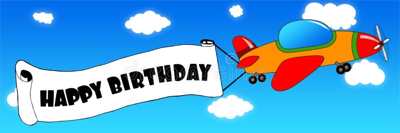 Avion Avec La Banniere De Message De Vol D Anniversaire Illustration Stock Illustration Du Banniere Avec Avion Avec La Banniere De Message De Vol D Anniversaire Illustration Stock Illustration Du Banniere Avec