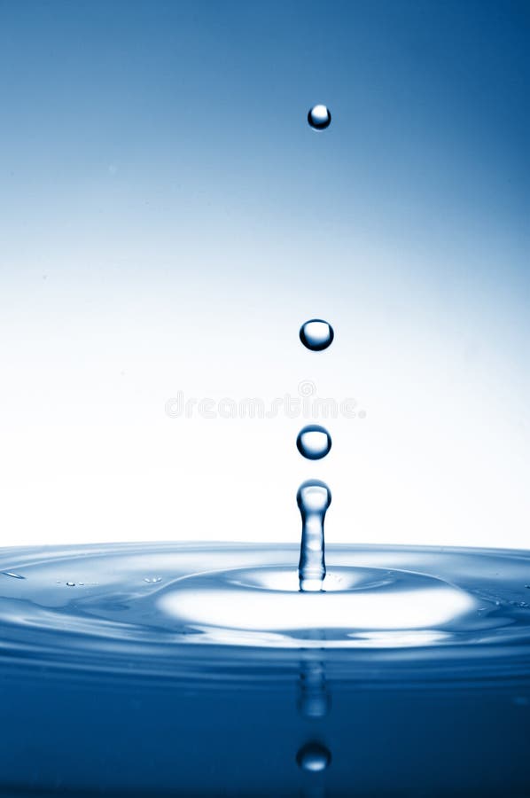Drops of water on the blue. Drops of water on the blue