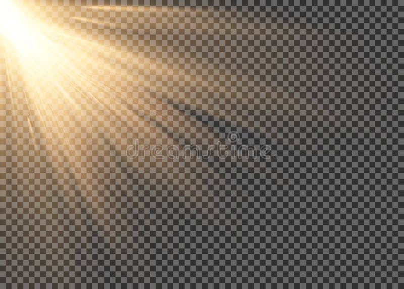 L'effetto speciale leggero del chiarore con i raggi di luce e di magia scintilla Insieme trasparente di effetto della luce di vet illustrazione di stock L'effetto speciale leggero del chiarore con i raggi di luce e di magia scintilla Insieme trasparente di effetto della luce di vet illustrazione di stock