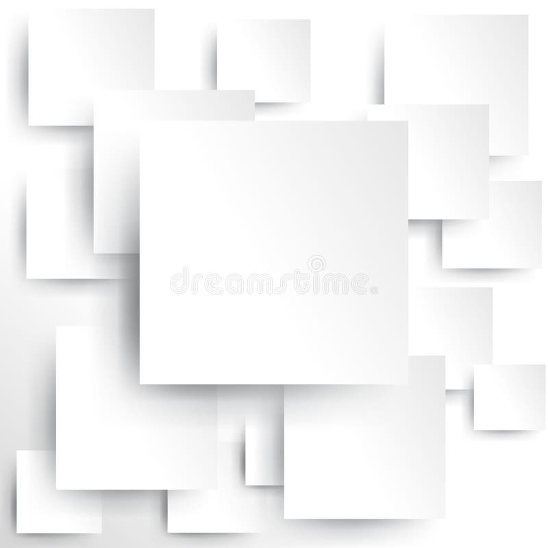 Elemento quadrato su Libro Bianco con ombra (vettore)