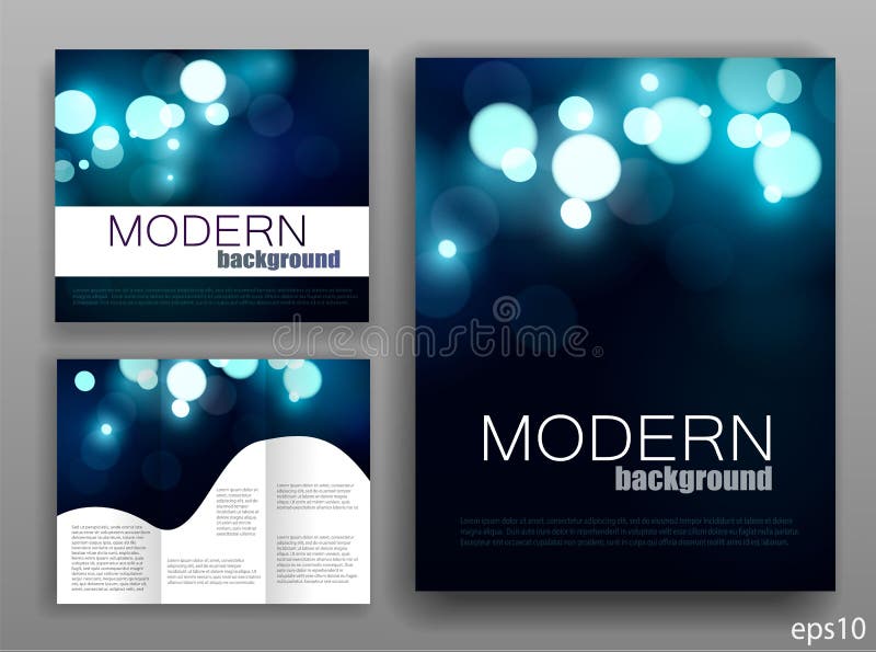 L'ensemble de bokeh d'entreprise allume des calibres Conception abstraite de brochure éclat bleu moderne briller Illustration de illustration de vecteur L'ensemble de bokeh d'entreprise allume des calibres Conception abstraite de brochure éclat bleu moderne briller Illustration de illustration de vecteur