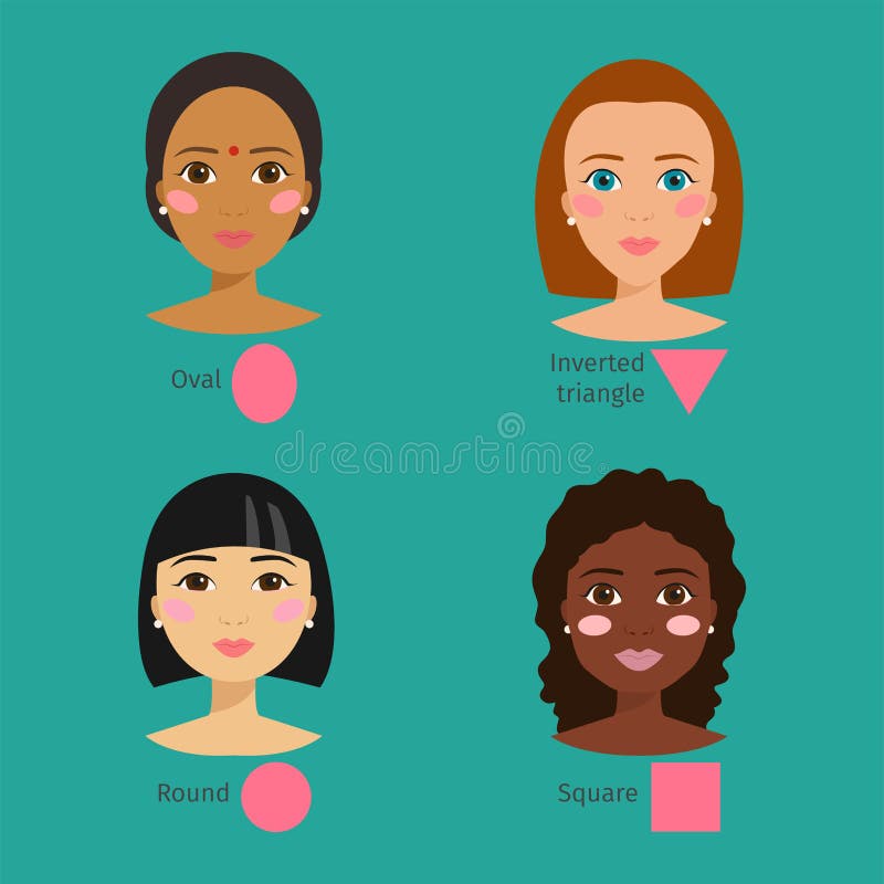 L'ensemble de visage différent de femme dactylographie le maquillage de fille de formes de caractère d'illustration de vecteur illustration de vecteur L'ensemble de visage différent de femme dactylographie le maquillage de fille de formes de caractère d'illustration de vecteur illustration de vecteur