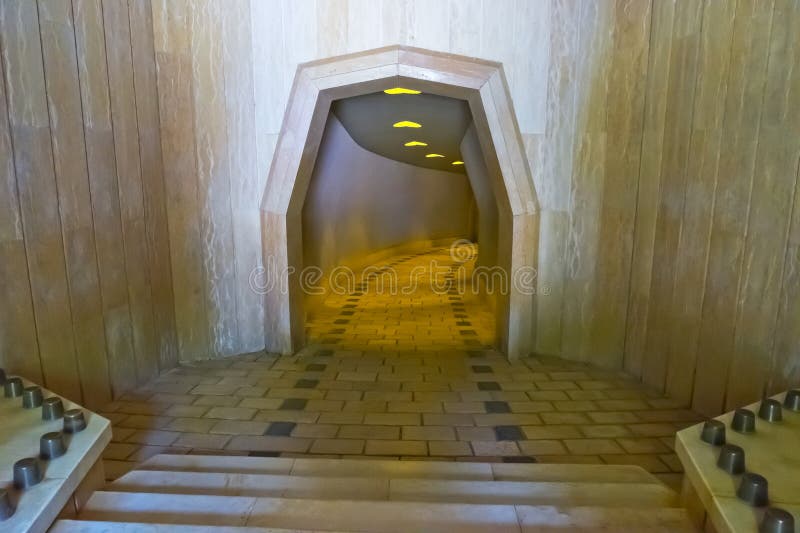 The entrance to the grave of Baron Edmond de Rothschild and his wife Adelaide at Ramat HaNadiv (the generous) park in Zichron Yaakov northwest Israel. The entrance to the grave of Baron Edmond de Rothschild and his wife Adelaide at Ramat HaNadiv (the generous) park in Zichron Yaakov northwest Israel