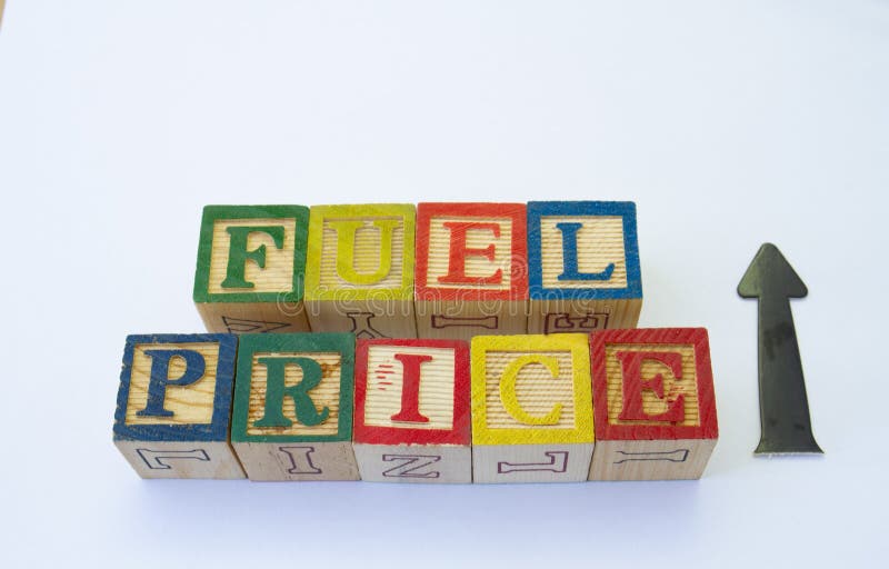 L'espressione prezzo carburante aumenta fotografie stock