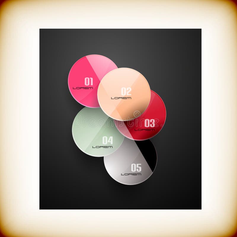 L'estratto circonda il modello variopinto infographic illustrazione di stock L'estratto circonda il modello variopinto infographic illustrazione di stock