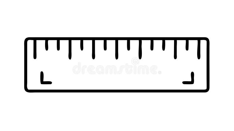 L-förmige Lineal-Umrisssymbol-Mess-und Toolsymbol-Vektordesign Generative AI lizenzfreie abbildung