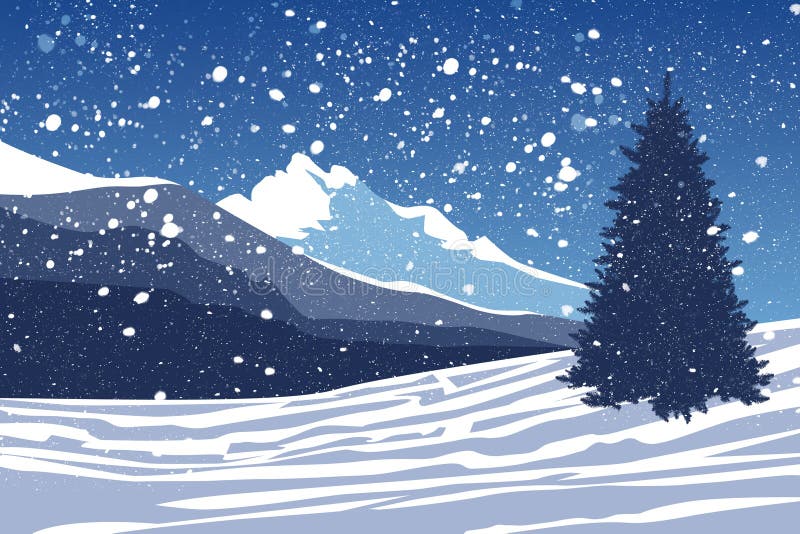 L'hiver d'horizontal illustration stock